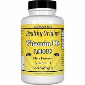 Healthy Origins, Vitamin D D3, 5,000 IU, X 360 Softgels