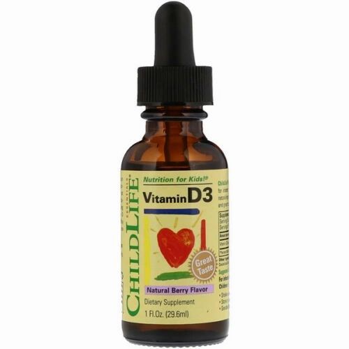 ChildLife, Essentials, Vitamin D3, Natural Berry Flavor, 1floz (29.6 ml)