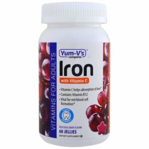YumV's, Iron, with Vitamin C, Grape Flavor, 60 Jellies